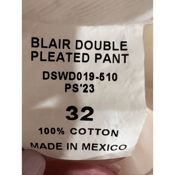 Denimist Women's White Wide Leg Relaxed Blair Double Pleated Pant Size 32 NWOT - Picture 13 of 14